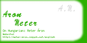 aron meter business card