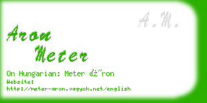aron meter business card